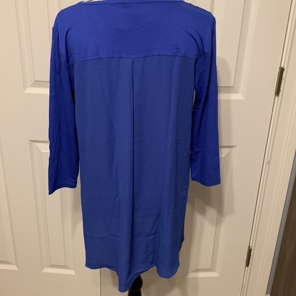 JM Collection Mixed Media Studded Top - Picture 5 of 9